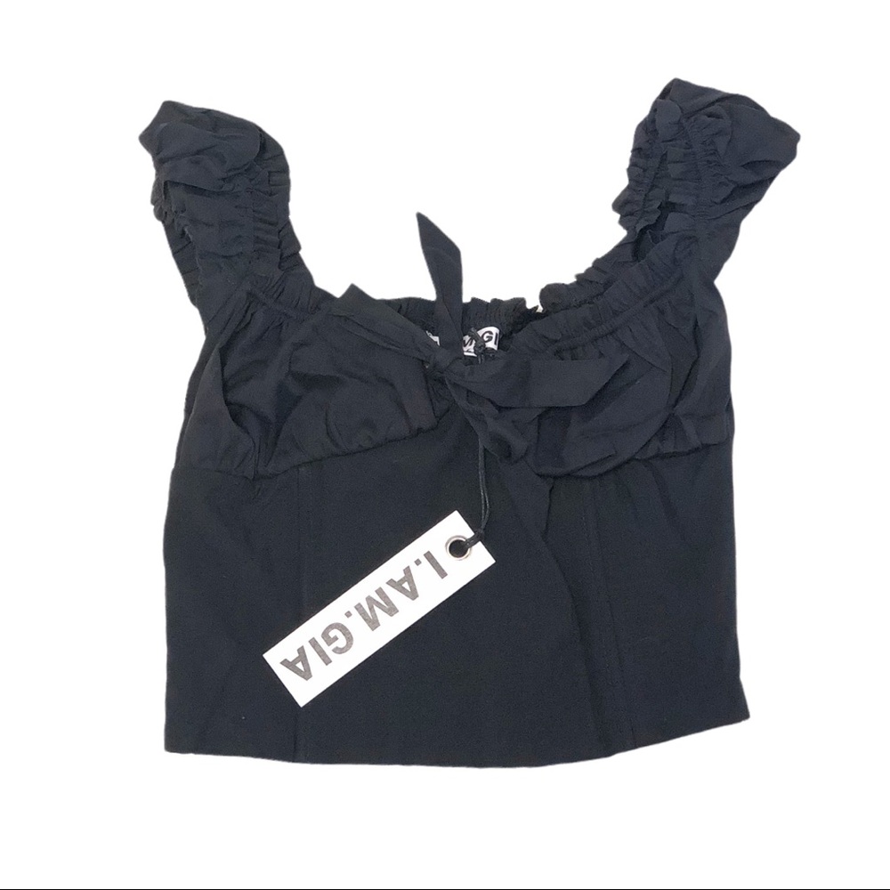 I.AM.GIA. Naomi Tie Front Cropped Top - Picture 10 of 13